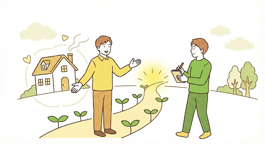 準備ができたらお任せくださいのイラスト